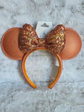 Peach Punch Disney Sequin Bow Minnie Ears Headband